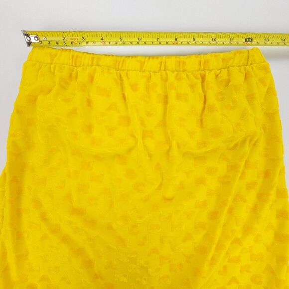 MARC JACOBS 90s Velour Logo Swim Cover Up Resort Romper Yellow Y2k Sporty Glam - Picture 4 of 9